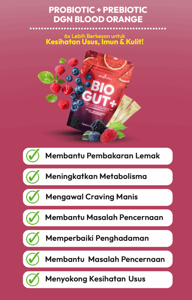 BIOGUT+ PREBIOTIK DAN PROBIOTIK