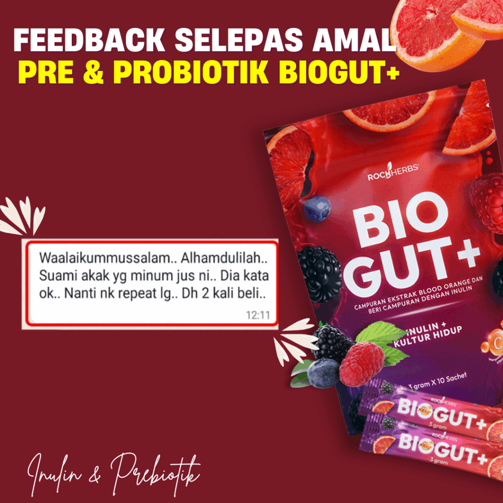 BIOGUT+ PREBIOTIK DAN PROBIOTIK