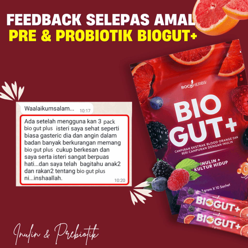 BIOGUT+ PREBIOTIK DAN PROBIOTIK