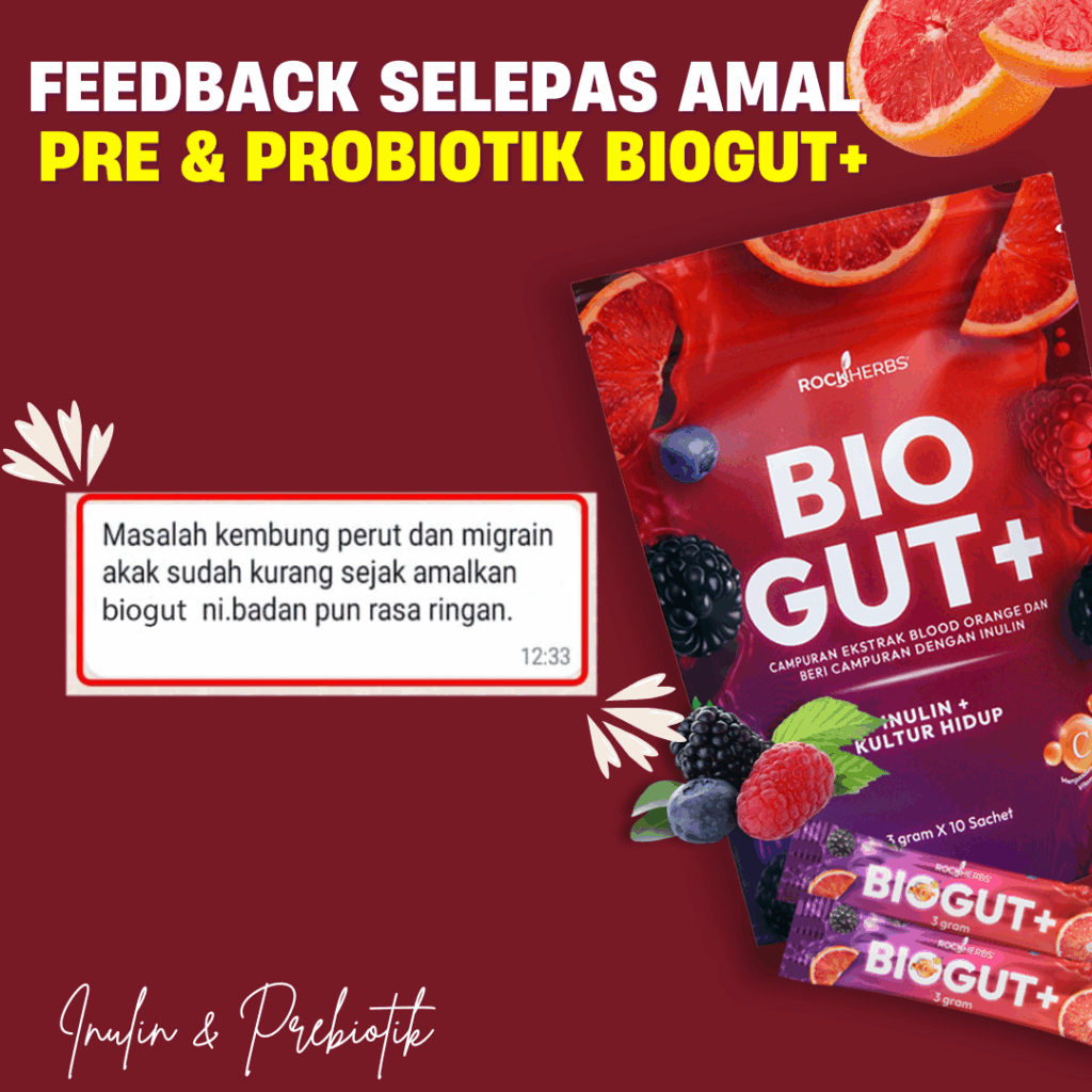 BIOGUT+ PREBIOTIK DAN PROBIOTIK