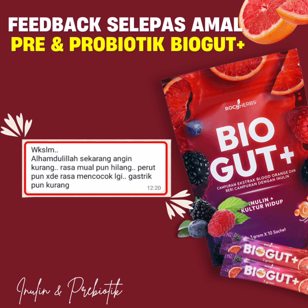 BIOGUT+ PREBIOTIK DAN PROBIOTIK