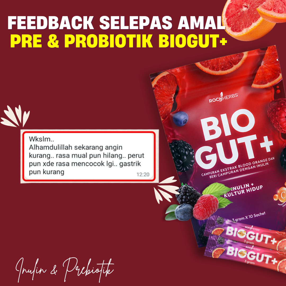 BIOGUT+ PREBIOTIK DAN PROBIOTIK